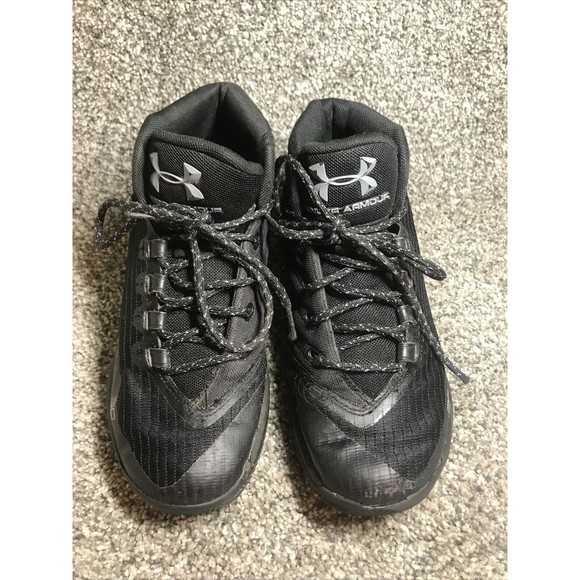 Under Armour Wardell 30 Steph Curry Shoes Sneakers Black Youth Sz 5.5 - Picture 3 of 9
